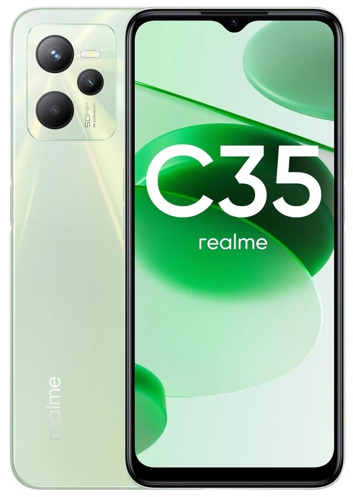 Смартфон Realme C35 4/128 ГБ Зеленый в Челябинске купить по недорогим ценам с доставкой